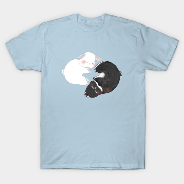 Yin yang  Claude and Sean Sleeping | Bunniesmee T-Shirt by GambarGrace